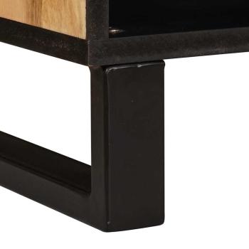 ARDEBO.de - Sideboard mit Speicher Braun 80 x 33,5 x 75 cm Massivholz Mango