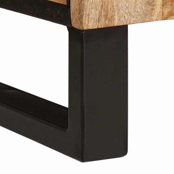 ARDEBO.de - Highboard mit Tür Braun 40 x 33,5 x 110 cm Massivholz Mango