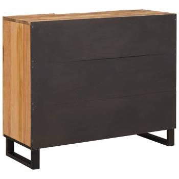 Highboard mit Tür Braun 40 x 33,5 x 110 cm Massivholz Mango