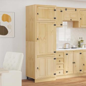 ARDEBO.de - Schrank mit Regal Honig 60 x 32 x 40 cm Massives Kiefernholz