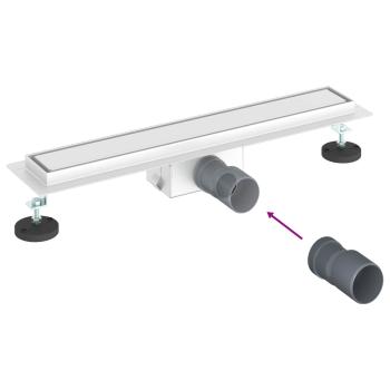2 in 1 Duschabfluss Silber 60 cm Edelstahl 304