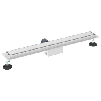 Duschabfluss mit Glasabdeckung Silber 80 cm Edelstahl 304