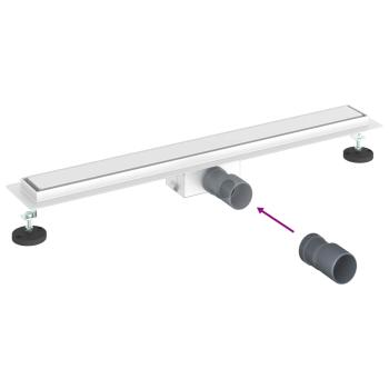 2 in 1 Duschabfluss Silber 80 cm Edelstahl 304