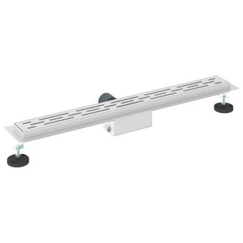 Duschabfluss mit Glasabdeckung Silber 80 cm Edelstahl 304