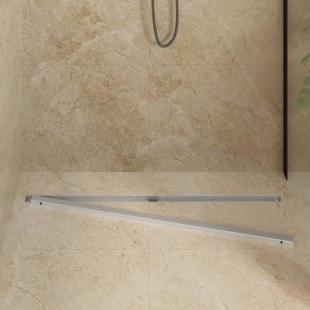 360° Duschablauf mit slim Modell Silber 100 cm Edelstahl 304