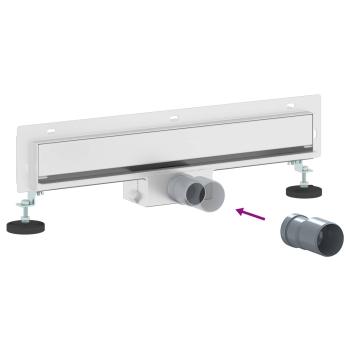 Wandmontierter Duschablauf Silber 50 cm Edelstahl 304