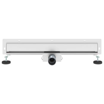 Wandmontierter Duschablauf Silber 60 cm Edelstahl 304