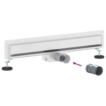 Wandmontierter Duschablauf Silber 60 cm Edelstahl 304