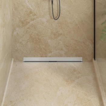 Wandmontierter Duschablauf Silber 80 cm Edelstahl 304