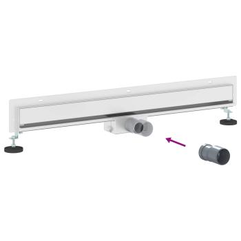 Wandmontierter Duschablauf Silber 80 cm Edelstahl 304