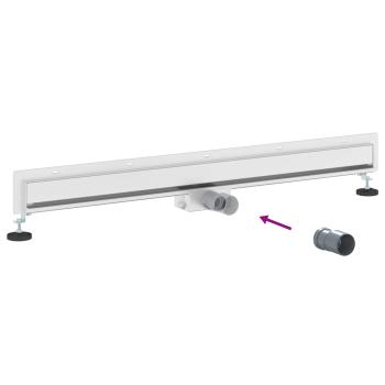 Wandmontierter Duschablauf Silber 100 cm Edelstahl 304