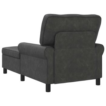 ARDEBO.de - Lounge-Liege mit Kissen Schwarz 91 x 157 x 91 cm Antikes PU