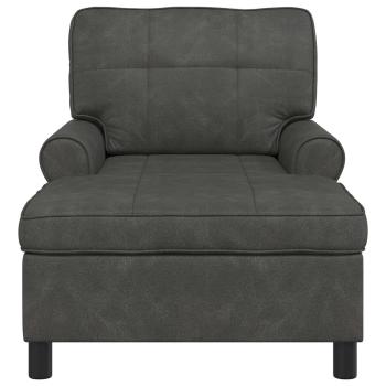 Lounge-Liege Schwarz Kunstleder 91 x 157 x 91 cm