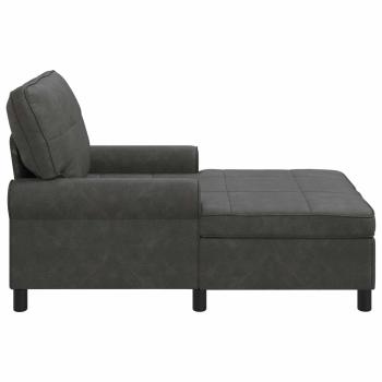 Lounge-Liege Schwarz Kunstleder 91 x 157 x 91 cm