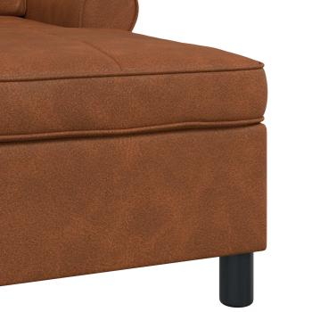 Lounge-Liege mit Kissen Braun 91 x 157 x 91 cm Antikes PU