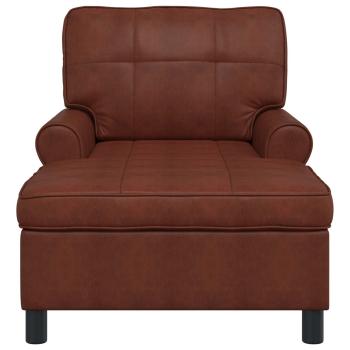 Lounge-Liege Glänzendes Braun 91 x 157 x 91 cm Antikes PU