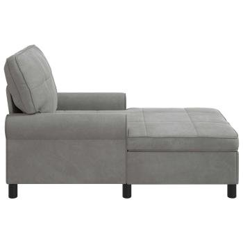 Lounge-Liege mit Kissen Hellgrau 91 x 157 x 91 cm Samt