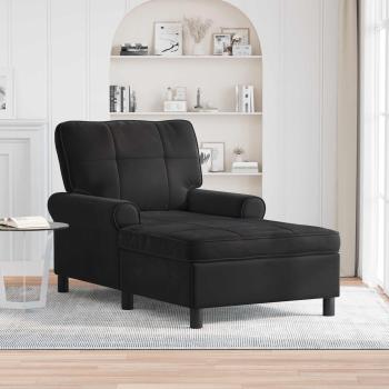 ARDEBO.de - Lounge-Liege mit Kissen Schwarz 91 x 157 x 91 cm Samt