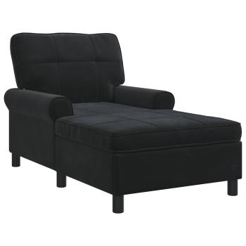 Lounge-Liege mit Kissen Schwarz 91 x 157 x 91 cm Samt
