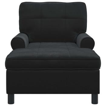 Lounge-Liege mit Kissen Schwarz 91 x 157 x 91 cm Samt
