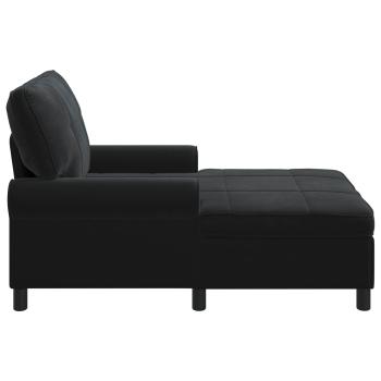Lounge-Liege mit Kissen Schwarz 91 x 157 x 91 cm Samt