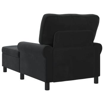 Lounge-Liege mit Kissen Schwarz 91 x 157 x 91 cm Samt
