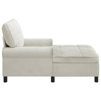 Lounge-Liege mit Kissen Creme 91 x 157 x 91 cm Samt