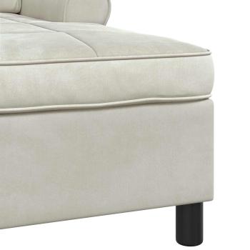 Lounge-Liege mit Kissen Creme 91 x 157 x 91 cm Samt