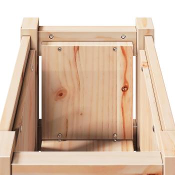 Garten-Pflanzgefäß Natur 31 x 31 x 70 cm Massives Kiefernholz