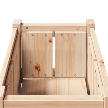 Garten-Pflanzgefäß Natur 40 x 40 x 70 cm Massives Kiefernholz