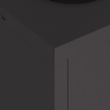 Solar LED Wegeleuchte 2 pcs Schwarz Kalt gewalzter Stahl