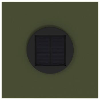 Solar LED Wegeleuchte 2 pcs Olive Grün Kalt gewalzter Stahl