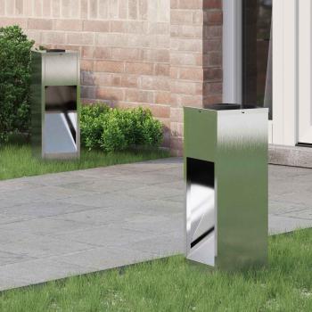 ARDEBO.de - Solar LED Wegeleuchte 2 pcs Edelstahl Edelstahl