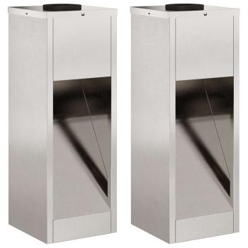 Solar LED Wegeleuchte 2 pcs Edelstahl Edelstahl