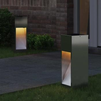 Solar LED Wegeleuchte 2 pcs Galvanisiert Galvanisiert