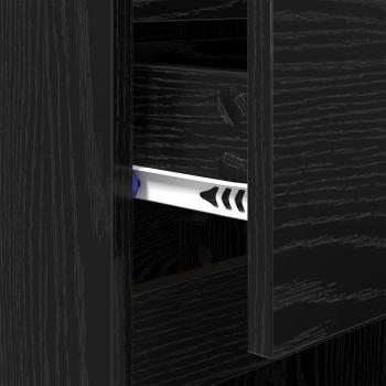 Nachttisch 2 pcs Schwarz Eichen-Optik 40 x 35 x 70 cm