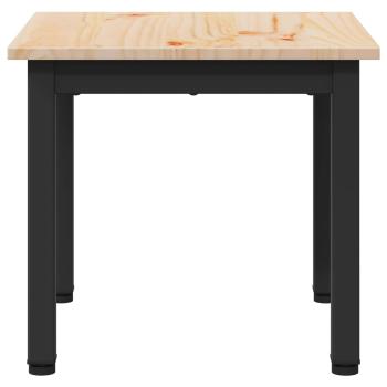 Couchtisch Natur 40 x 40 x 36 cm Massives Kiefernholz