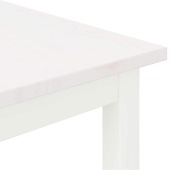 Couchtisch Weiß 60 x 50 x 36 cm Massives Kiefernholz