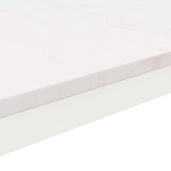 Couchtisch Weiß 60 x 50 x 36 cm Massives Kiefernholz