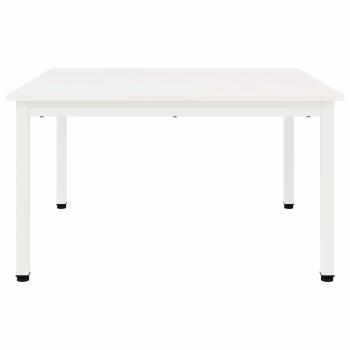 ARDEBO.de - Couchtisch Weiß 80 x 80 x 45 cm Massives Kiefernholz