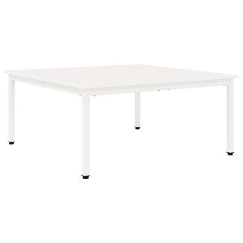 Couchtisch Weiß 100 x 100 x 45 cm Massives Kiefernholz