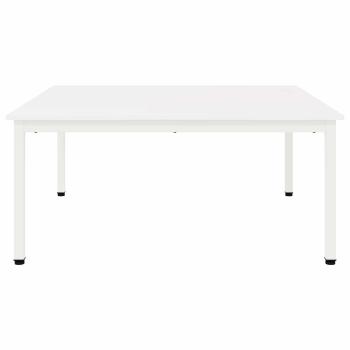 Couchtisch Weiß 100 x 100 x 45 cm Massives Kiefernholz