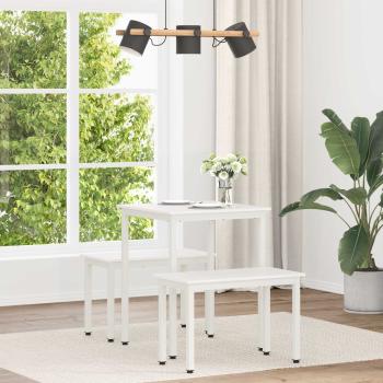 ARDEBO.de - Esstisch Weiß 60 x 60 x 75 cm Massives Kiefernholz