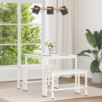 Esstisch Weiß 80 x 80 x 75 cm Massives Kiefernholz