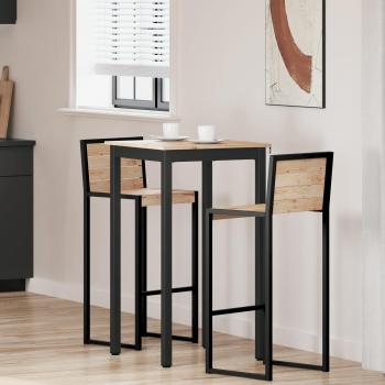 ARDEBO.de - Bartisch Natur 60 x 60 x 105 cm Massives Kiefernholz