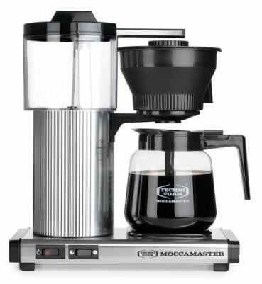 Moccamaster CD Grand Filterkaffemaschine, silber poliert mit Glaskanne 1,8 Liter