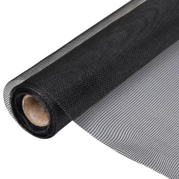 ARDEBO.de - Fiberglas Mesh-Rolle Insektenschutzgitter Tür/Fenster 100 x 500 cm schwarz