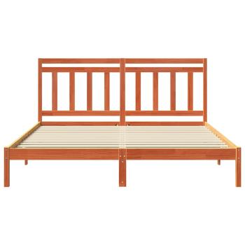 Bettrahmen 2 pcs Wachsbraun 180 x 200 cm Massives Kiefernholz