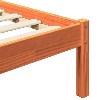 Bettrahmen 2 pcs Wachsbraun 180 x 200 cm Massives Kiefernholz