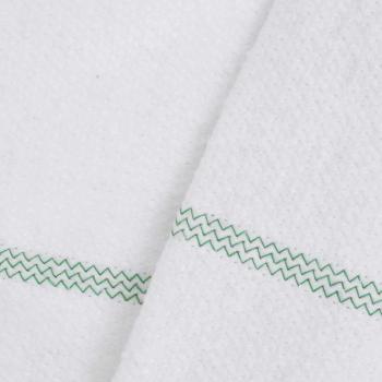 Reinigungstücher 5 Stk. Weiß mit Grünen Gestreift 50x60 cm